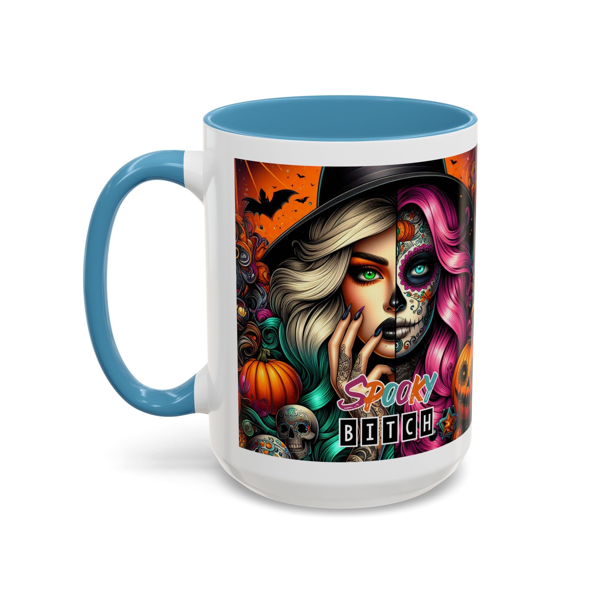 Spooky Bitch Halloween Coffee Mug - 11oz & 15oz | Witchy Vibes for Gifting, Halloween Decor, Fun Coffee Lover Gift, Spooky Season Must-Have