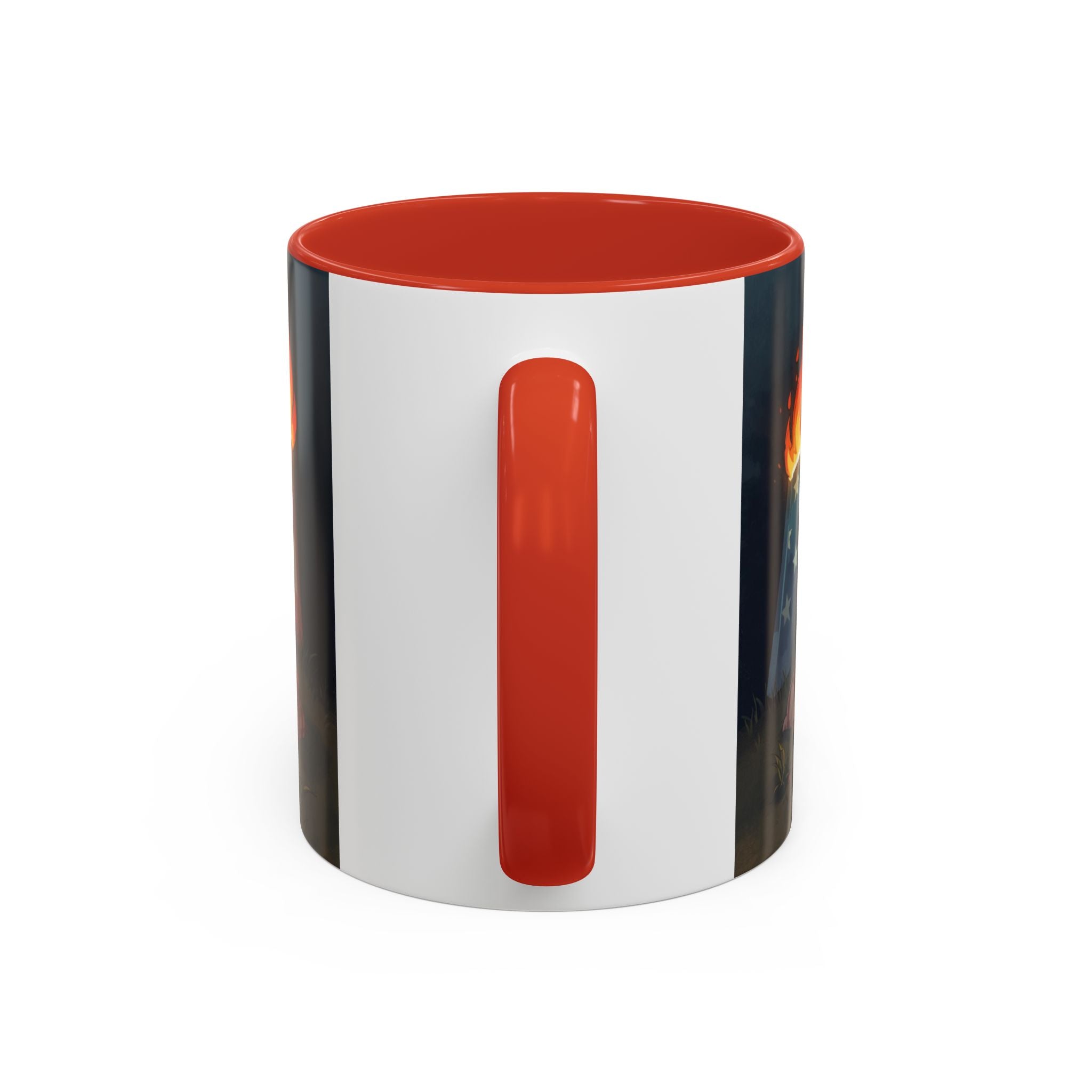 Patriotic Camping Coffee Mug - Fun America Design, Perfect for , Campfire Gatherings, Super for Gifts