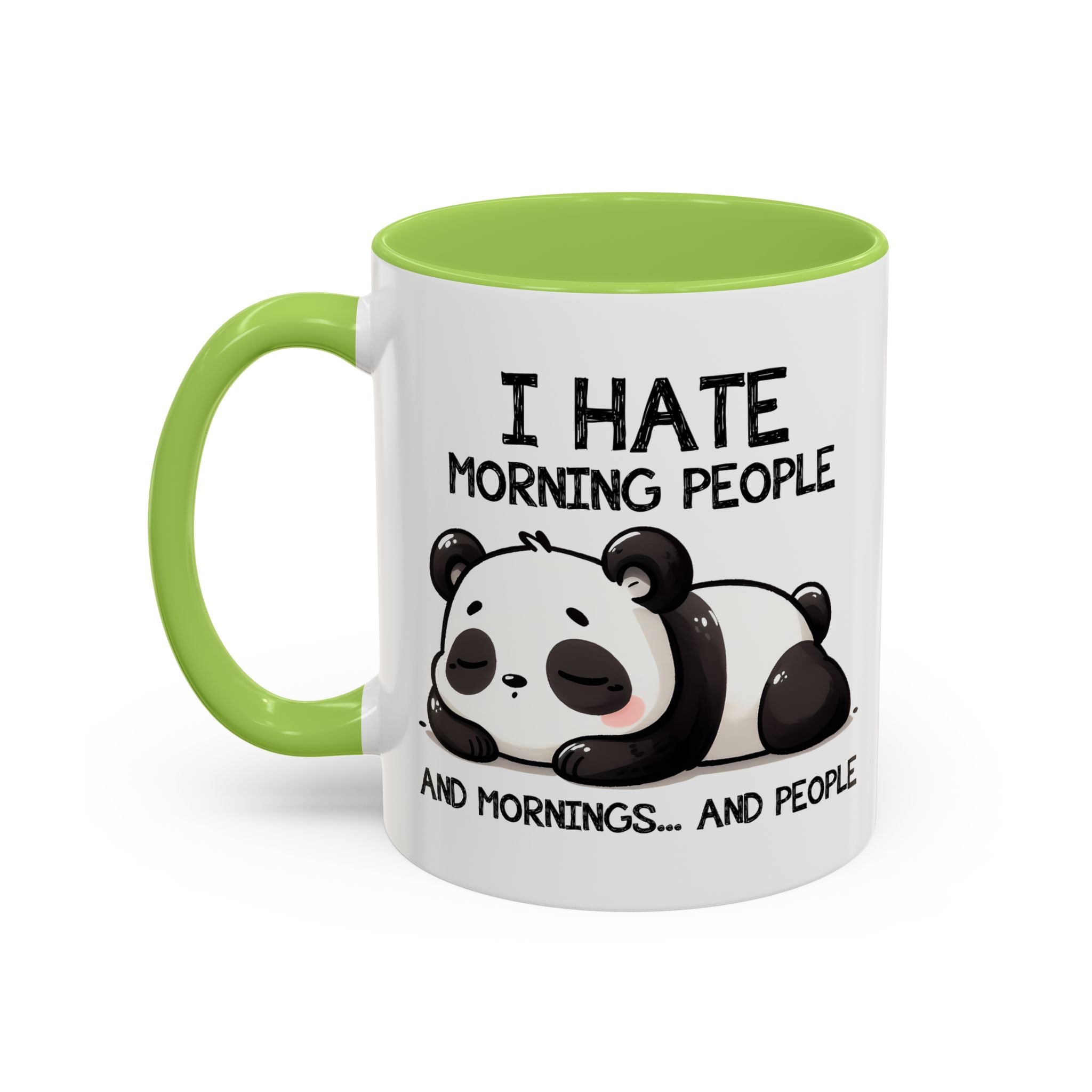 I Hate Morning People Panda Accent Coffee Mug (11/15oz)
