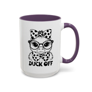 Duck off  Coffee Mug - Fun Gift for Bird Lovers, Birthday, Office Décor, Humorous Kitchenware, Unique Drinkware