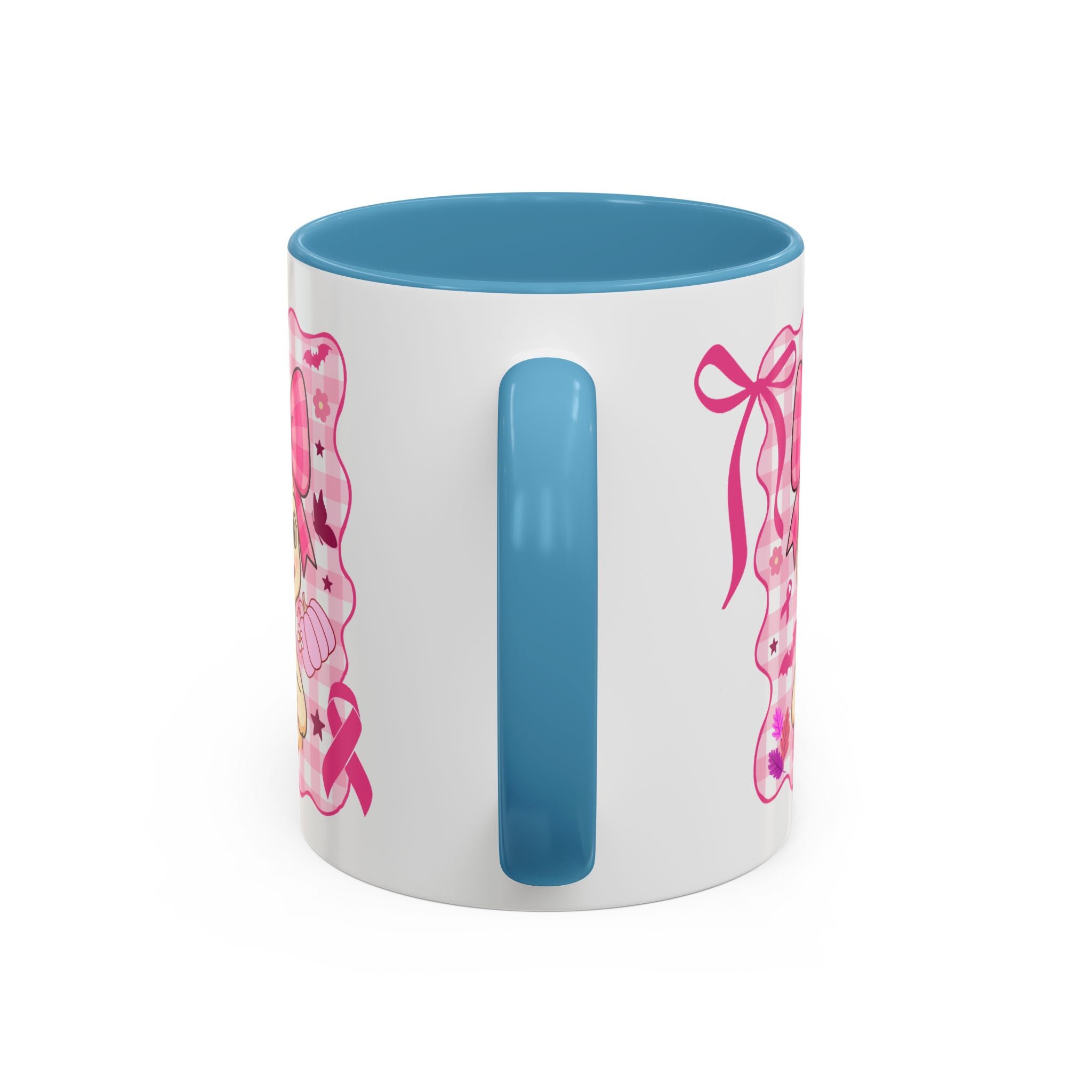 Pink Ribbon Duck Coffee Mug for Breast Cancer Awareness, Cute Gift for Her, Supportive Breast Cancer Mug, Unique Coffee Cup, Holiday Present