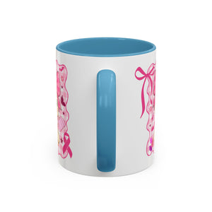 Pink Ribbon Duck Coffee Mug for Breast Cancer Awareness, Cute Gift for Her, Supportive Breast Cancer Mug, Unique Coffee Cup, Holiday Present