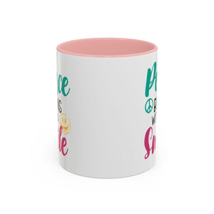 Inspirational Peace Coffee Mug - "Peace Begins with a Smile" - 11oz & 15oz