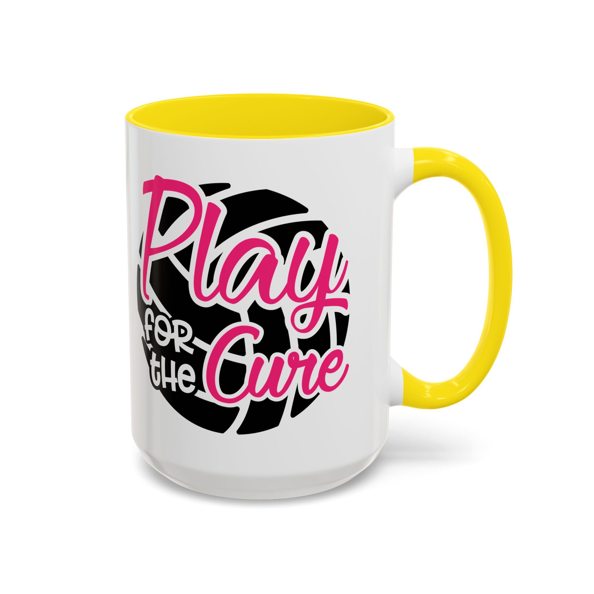 Volleyball  Coffee Mug, Play for the Cure Cup, Sports Gift , Athletes, Cancer Awareness, Inspirational Mug