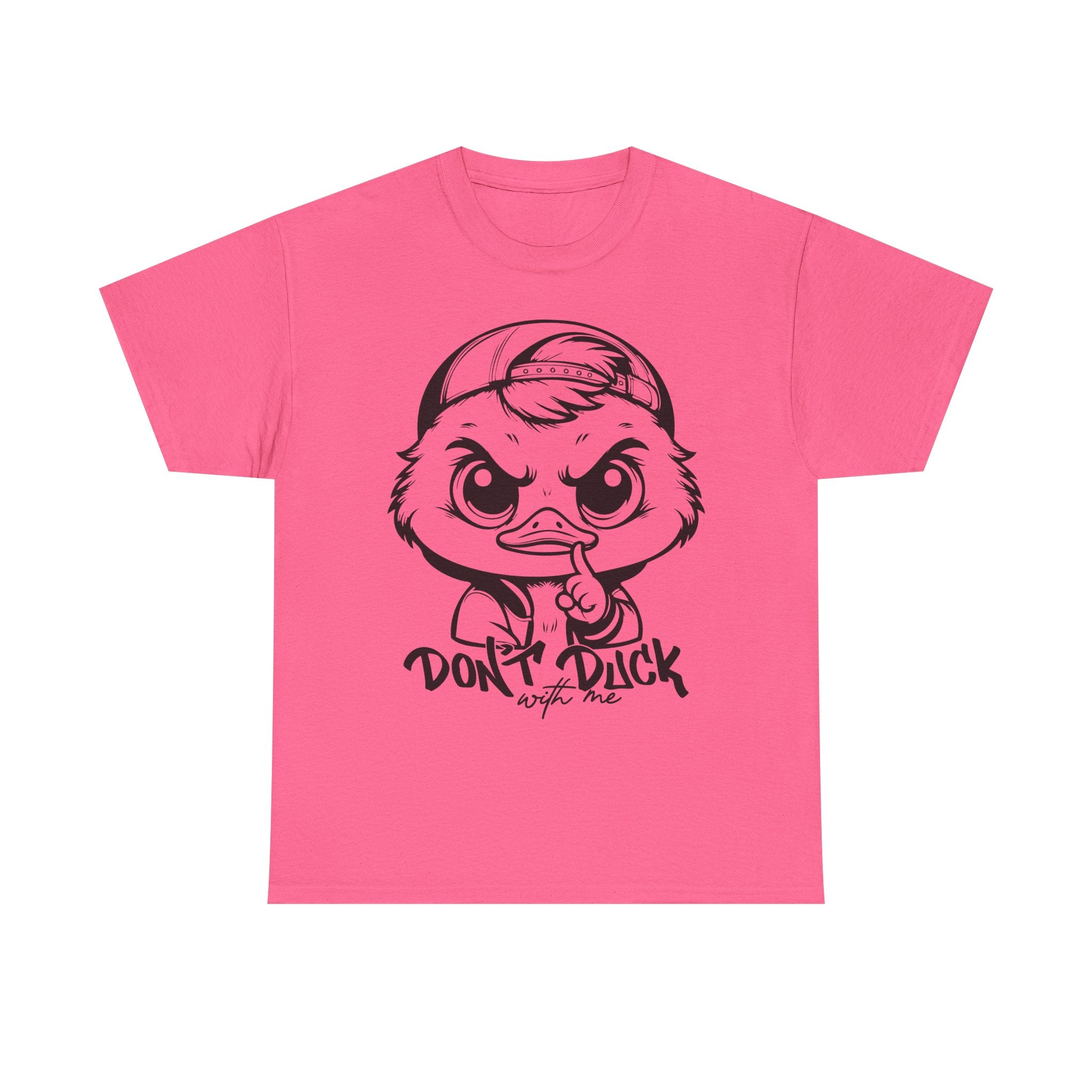 Don't Duck With Me Unisex Heavy Cotton Tee - Fun Cartoon Design Perfect for Casual Days