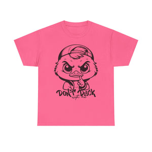 Don't Duck With Me Unisex Heavy Cotton Tee - Fun Cartoon Design Perfect for Casual Days