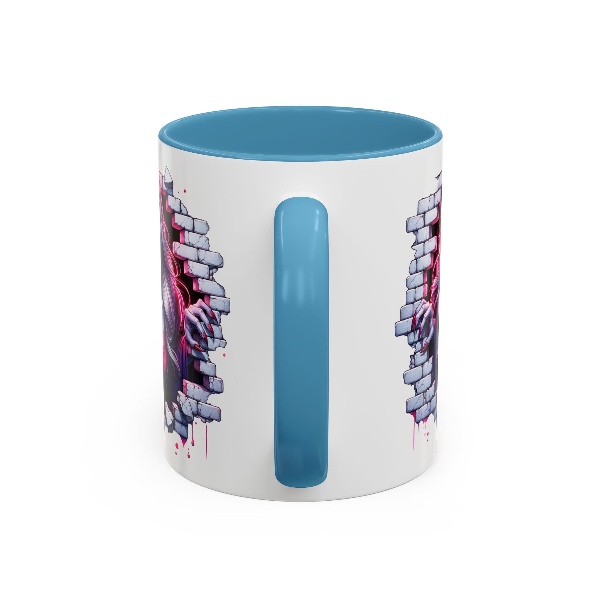 Vampire Wall Art Coffee Mug - Gothic,  Perfect Gift for Halloween, Unique Art Mug, Monster Mug, Fantasy Drinkware