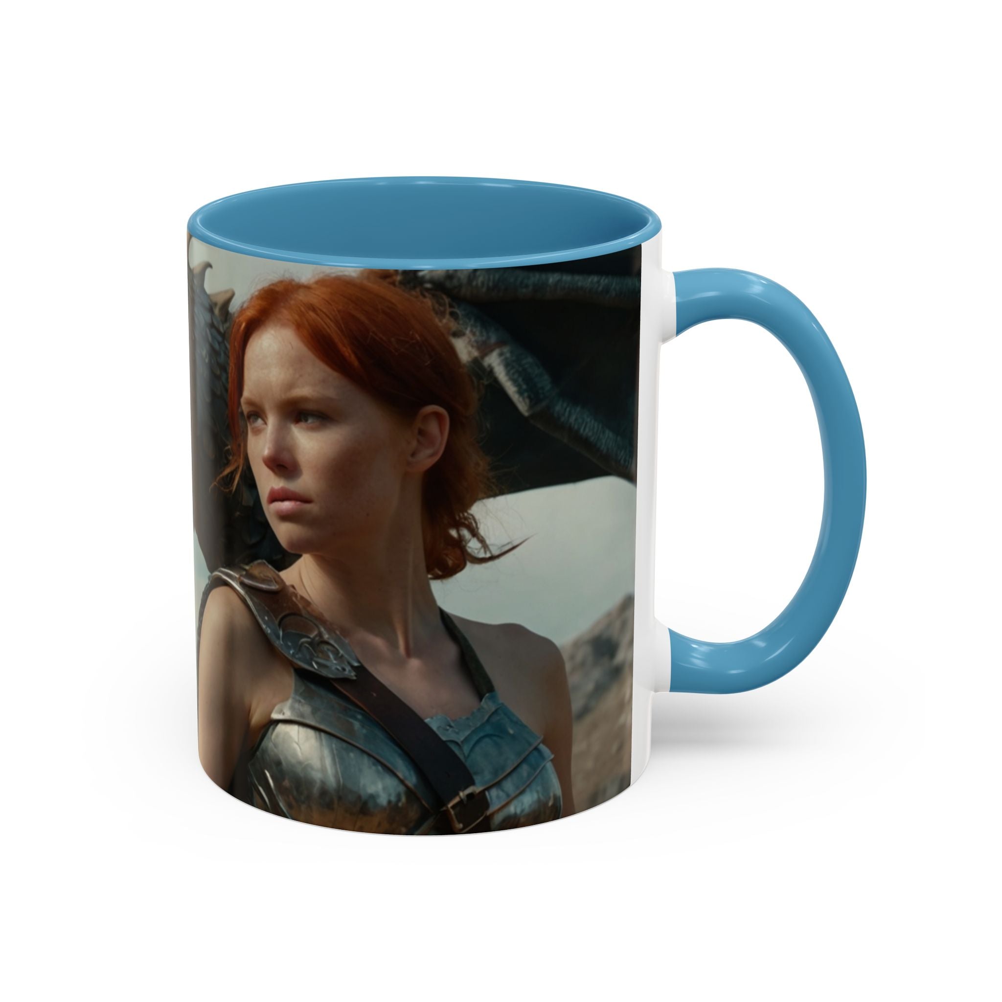 Dragon warrior Fantasy-Themed Accent Coffee Mug gothic