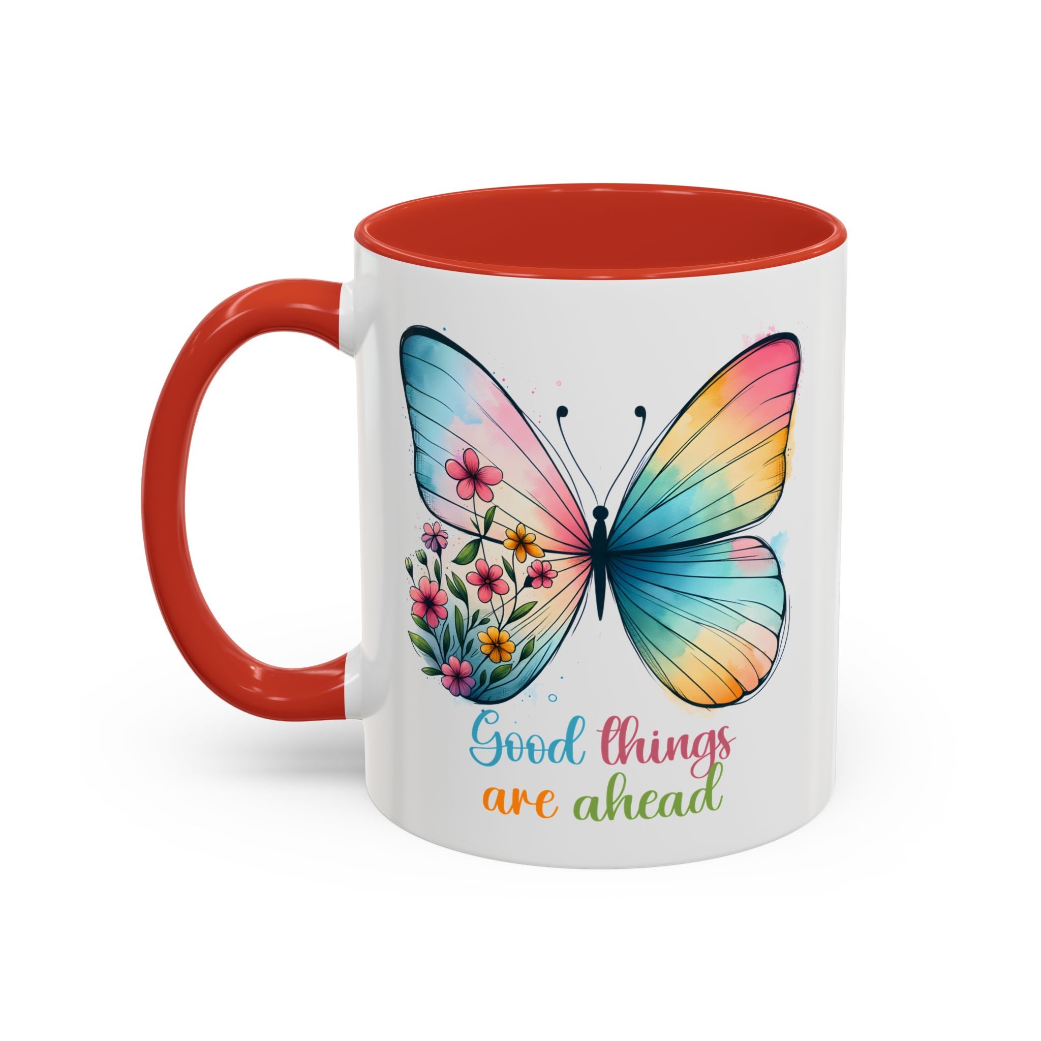 Inspirational Butterfly Coffee Mug positive vibe mental health