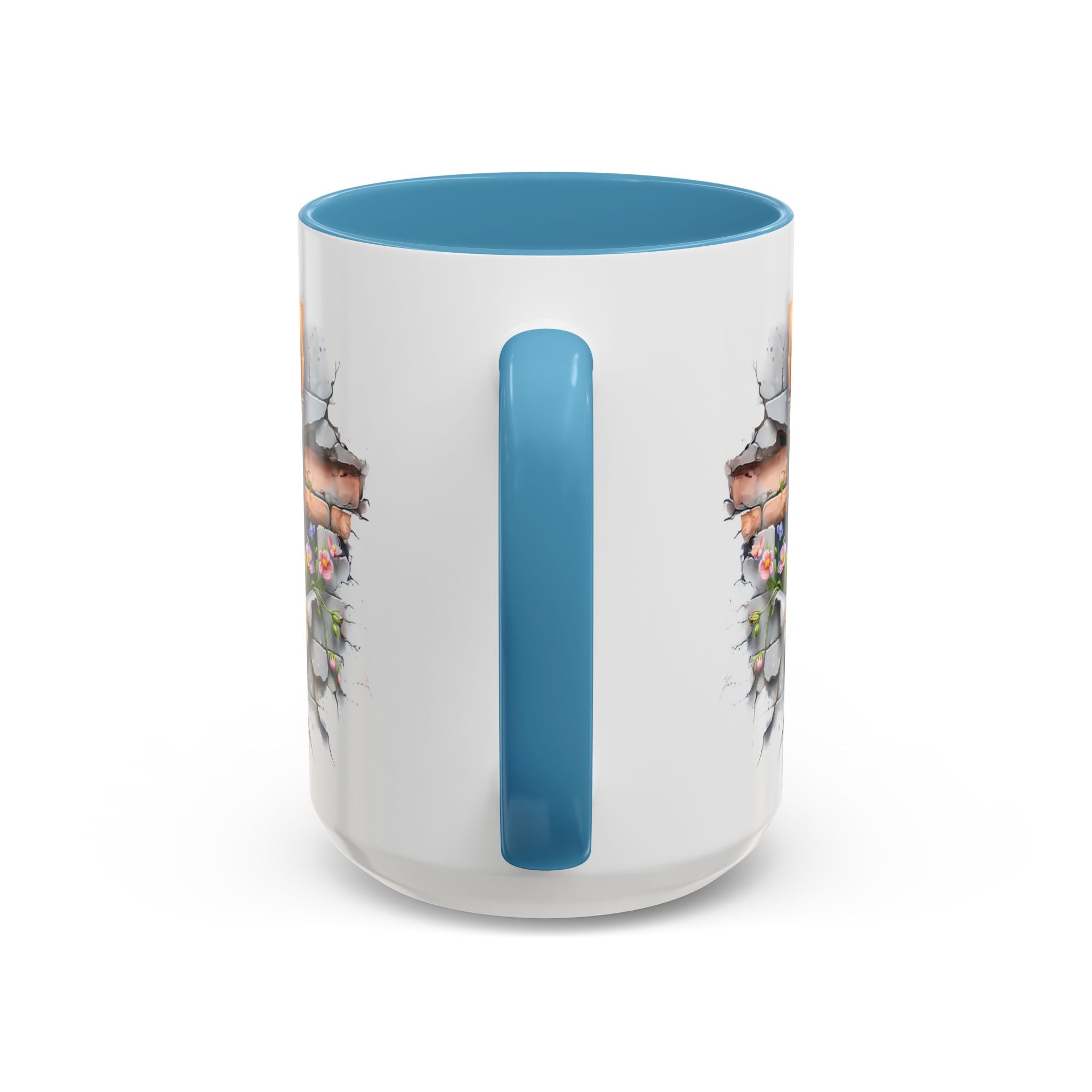 Cute Dog Peeking Coffee Mug, Pet Lover Gift, Yorkshire Terrier Mug, Animal Lover Coffee Cup, Dog-Themed Drinkware, Doggie Mug