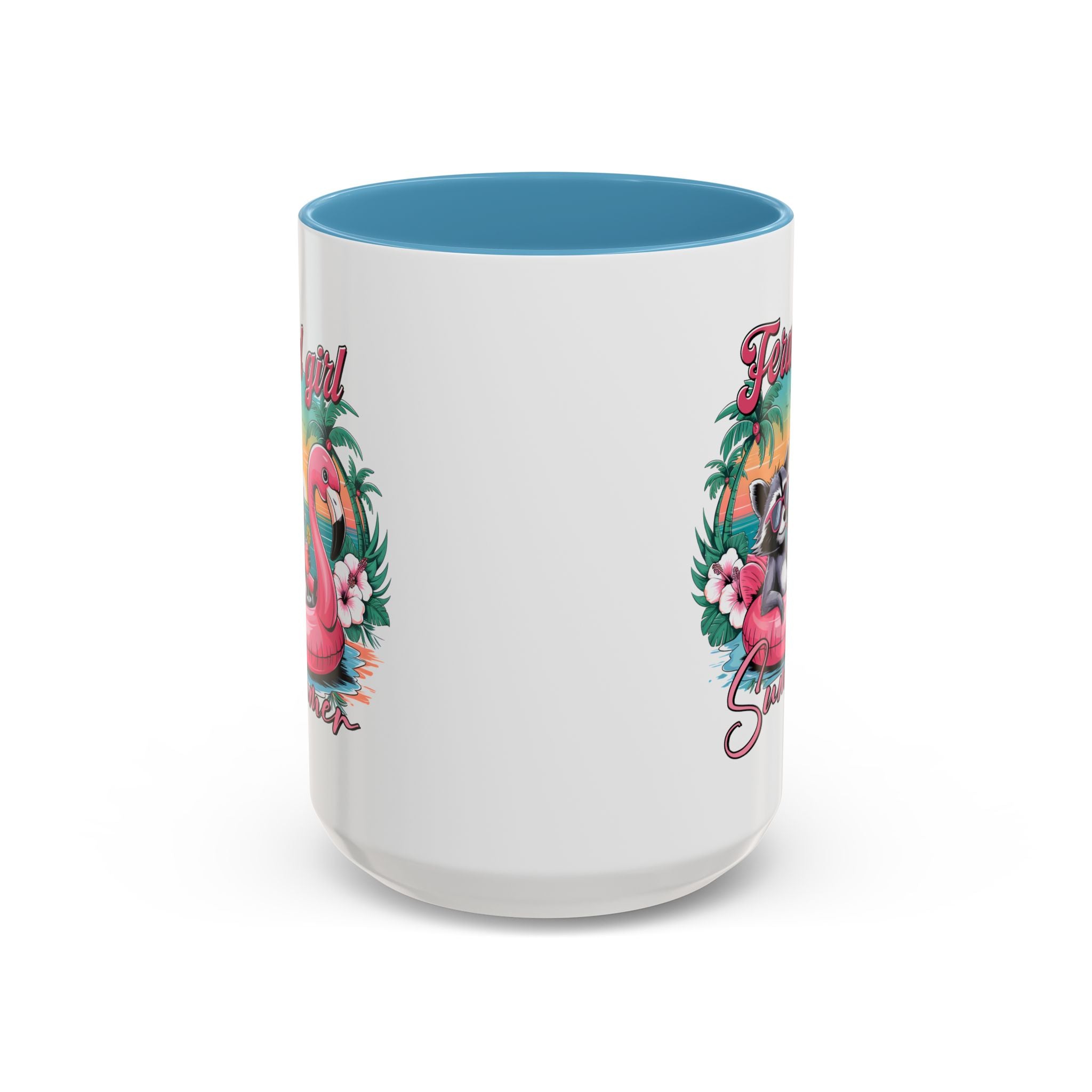 Feral Girl Summer Coffee Mug - Accent Design for Animal Lovers