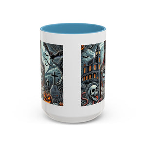 Gothic vampire Halloween Coffee Mug, Spooky Decor, Skull Design, Gift for Horror Lovers,  Party Essential, Unique Drinkware