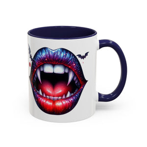 Vampire Lips Coffee Mug, Gothic Drinkware, Halloween Gift, Spooky Kitchen Decor, Vampires, Halloween Party Accessories