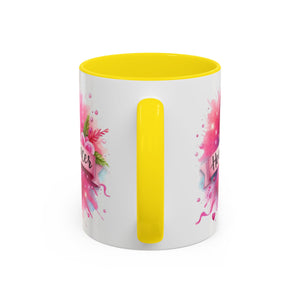 Pink Ribbon Healing Coffee Mug | Support Cancer Awareness | Inspirational Gift | Breast Cancer Support | 11oz & 15oz Options
