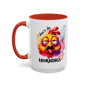 Funny Morning Coffee Mug, Humor Mug, Gift for Coffee Lovers, Sleepy Chicken Mug, Cute Drinkware, Holiday Present