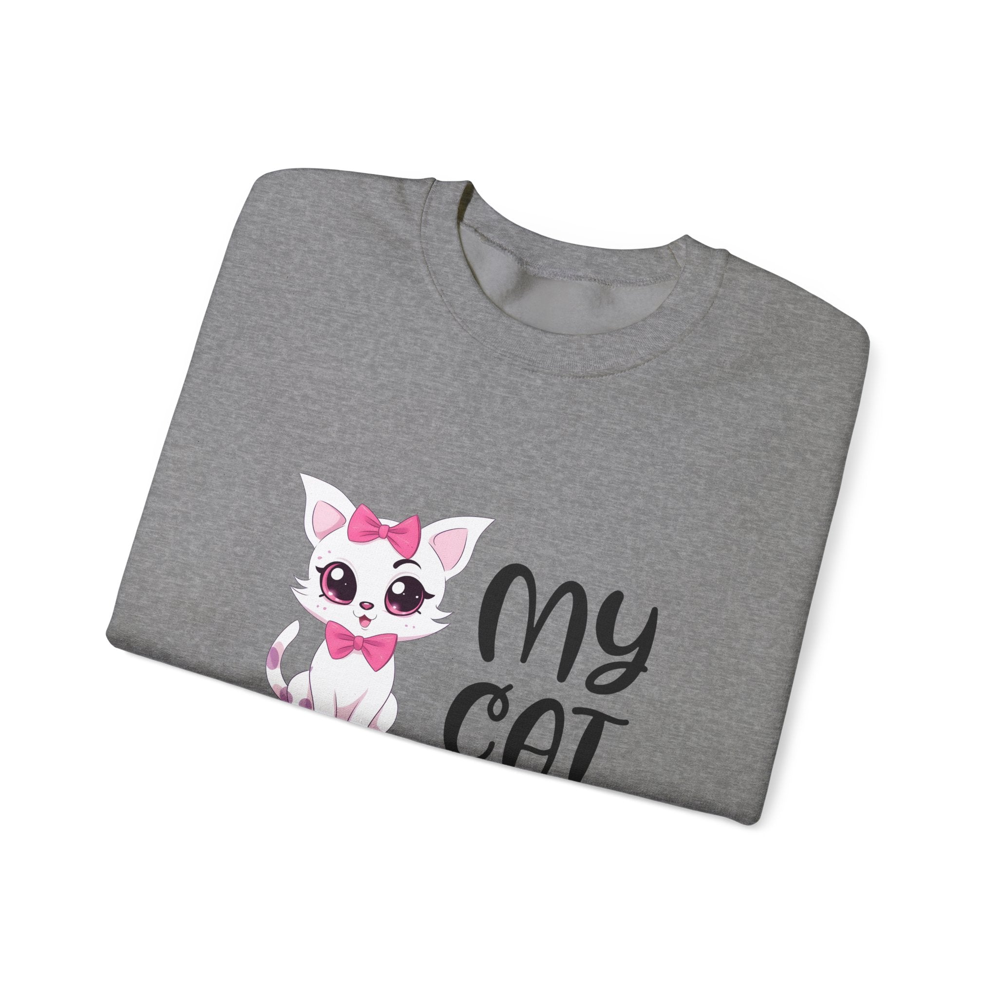 Cute Cat Lover Sweatshirt, My Cat Is Calling Crewneck, Animal Print Pullover, Pet Owner Gift, Cozy Sweatshirt for Cat Moms