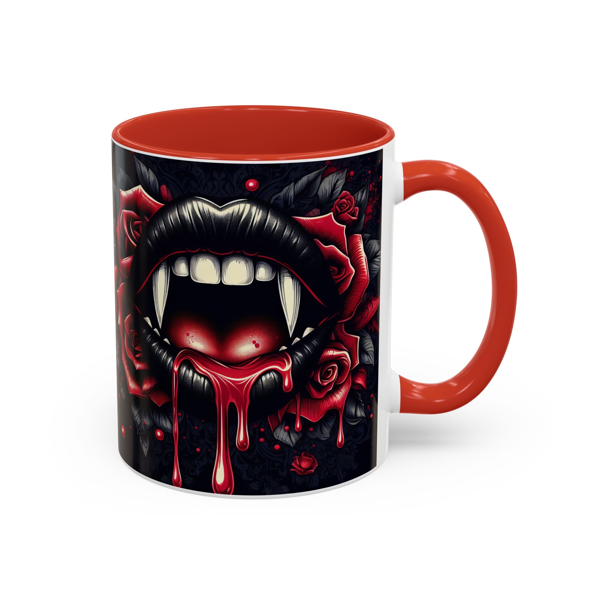 Gothic Vampire Rose Coffee Mug | Perfect for Halloween, Unique Gift, Dark Aesthetic, Gothic Decor, Horror Collectible