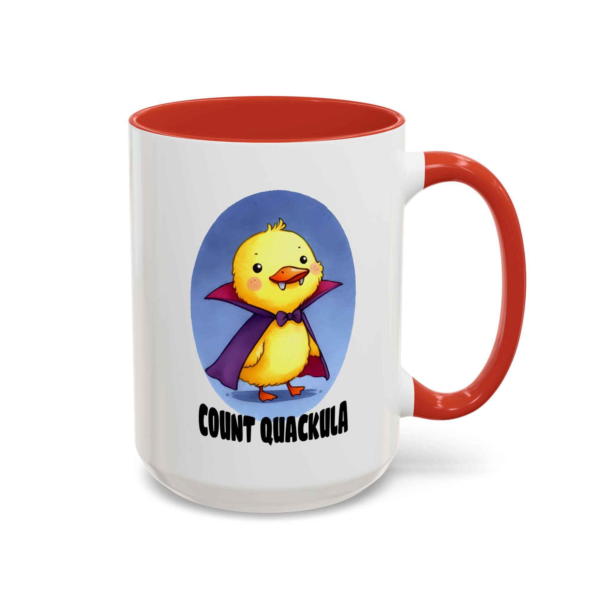 Cute Count Quackula Accent Coffee Mug - Adorable Gift for Coffee Lovers, Halloween Decor, Chick Collectors, Quirky Kitchen