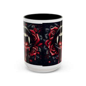 Gothic Vampire Rose Coffee Mug | Perfect for Halloween, Unique Gift, Dark Aesthetic, Gothic Decor, Horror Collectible