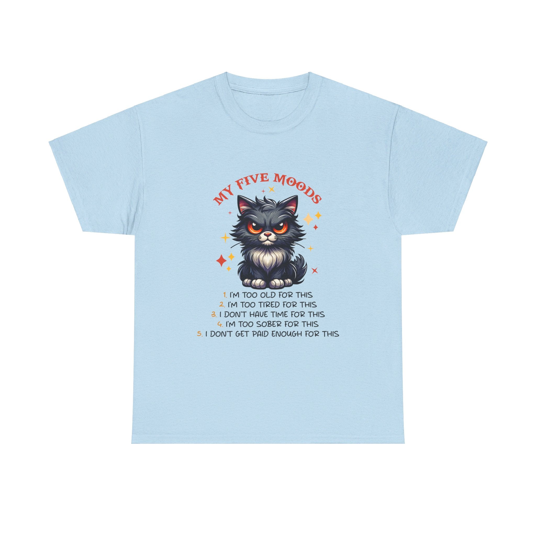 Grumpy cat five moods Unisex Heavy Cotton Tee by the x m world