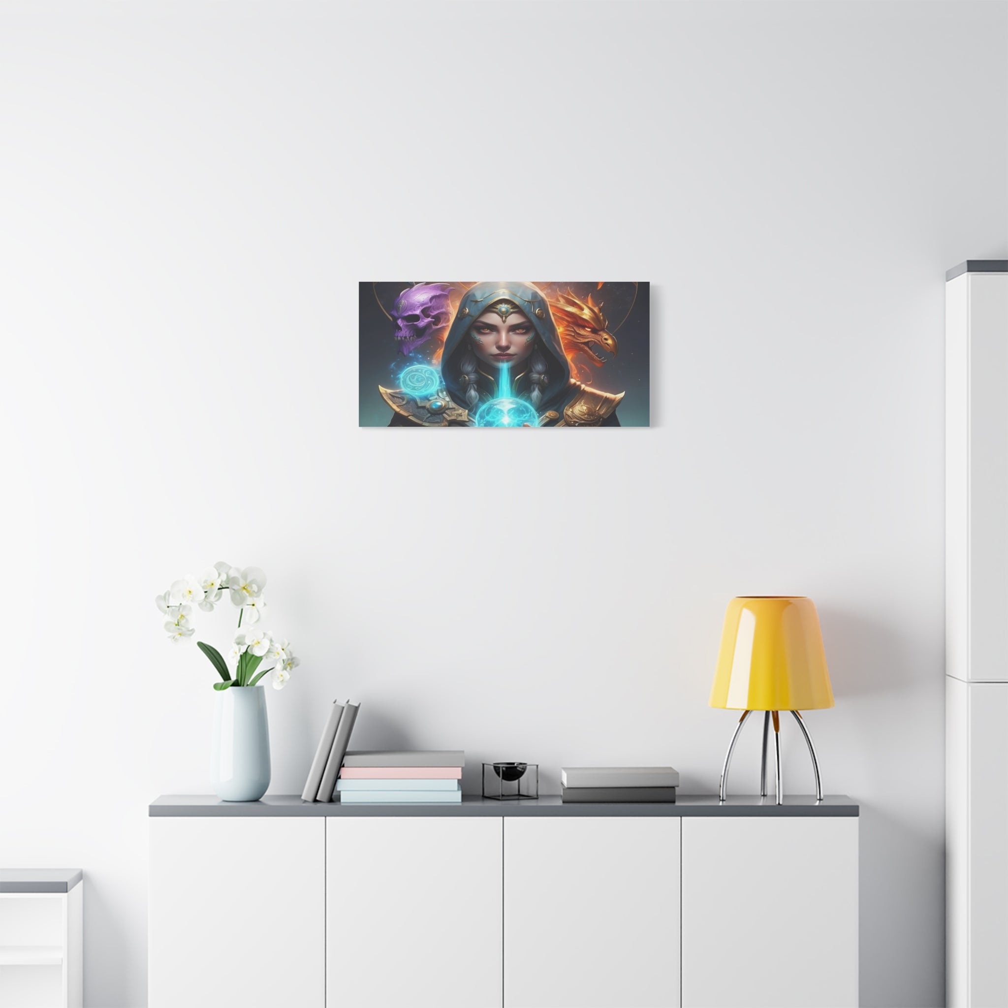 Mystical Sorceress Canvas Artwork - Fantasy Wall Decor