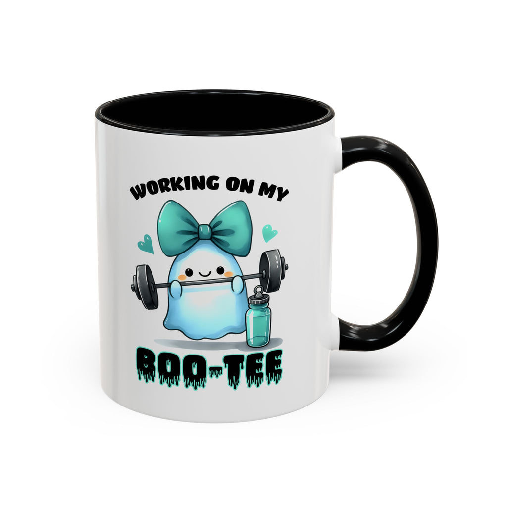 Fitness Motivation Coffee Mug, Workout Gift, Gym Decor, Boo-Tee Lover's Cup, Cute Ghost Mug