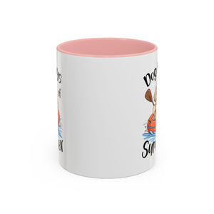 Dog Days of Summer Coffee Mug, Cute Dog Mug, Pet Lover Gift, Summer Vibes, Beach Decor, Fun Pet Cup, Canoeing Dog Design