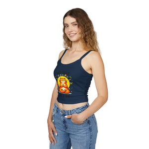 Funny Cat Women's Spaghetti Strap Tank Top - "Let That Sh*t Go" Design