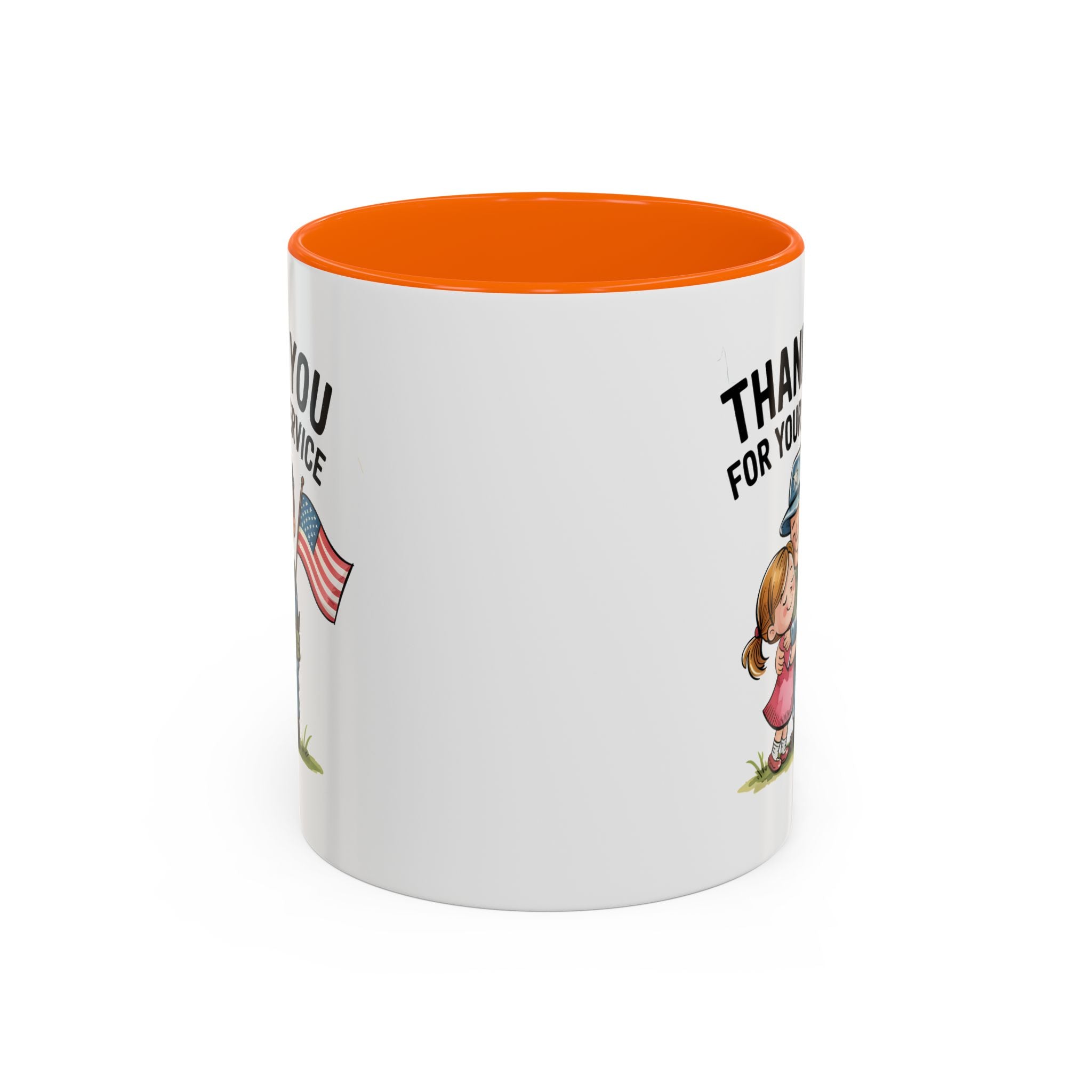 Thank You for Your Service Coffee Mug - 11oz & 15oz Accent Mugs for Veterans Appreciation