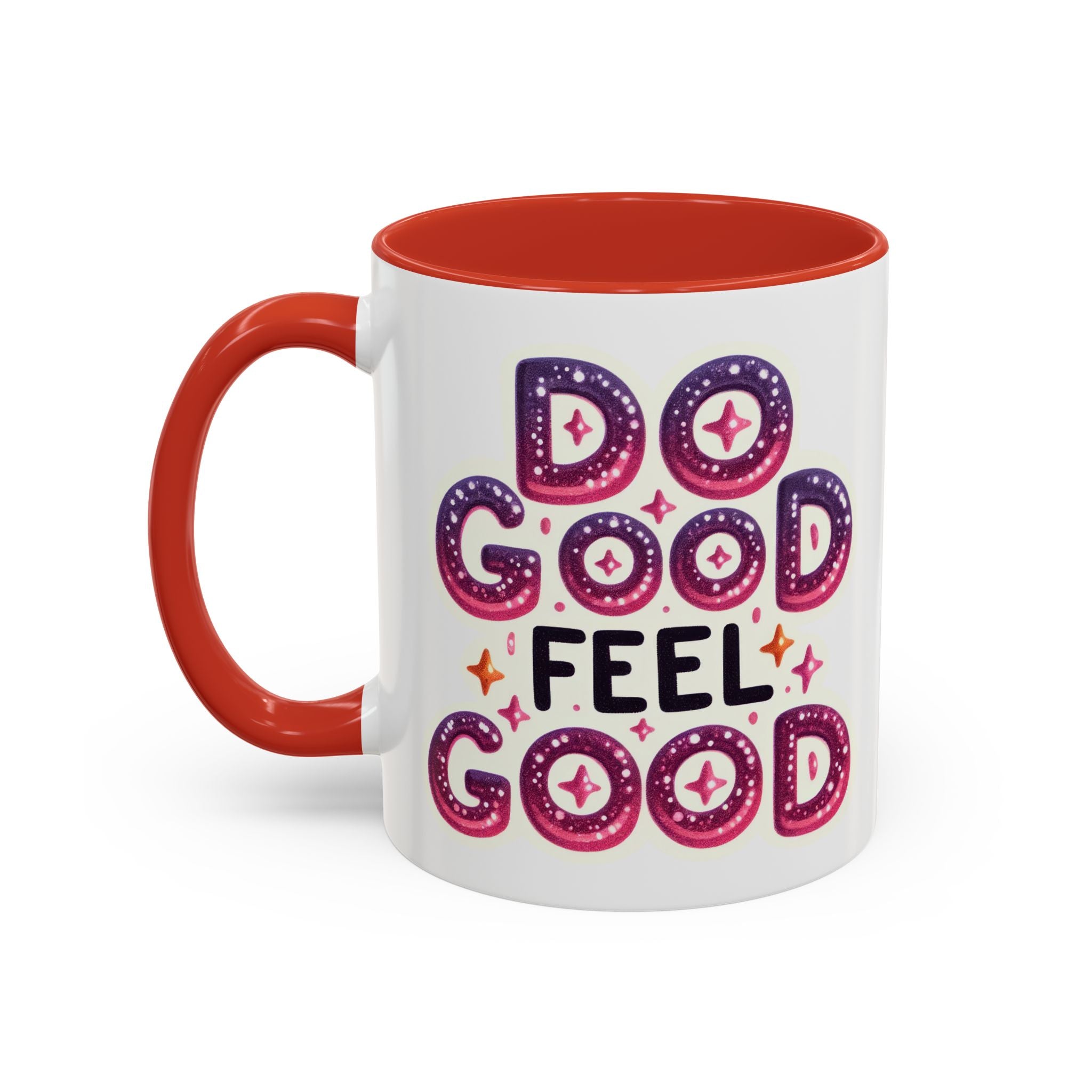 Do Good Feel Good Accent Coffee Mug — Positive Message 11/15oz
