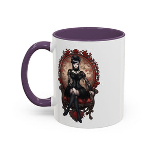 Gothic Elegance Coffee Mug - Unique Black Accent Mug for Witchy Vibes, Perfect Gift for Halloween, Goth Decor, Coffee Lovers, & Spooky