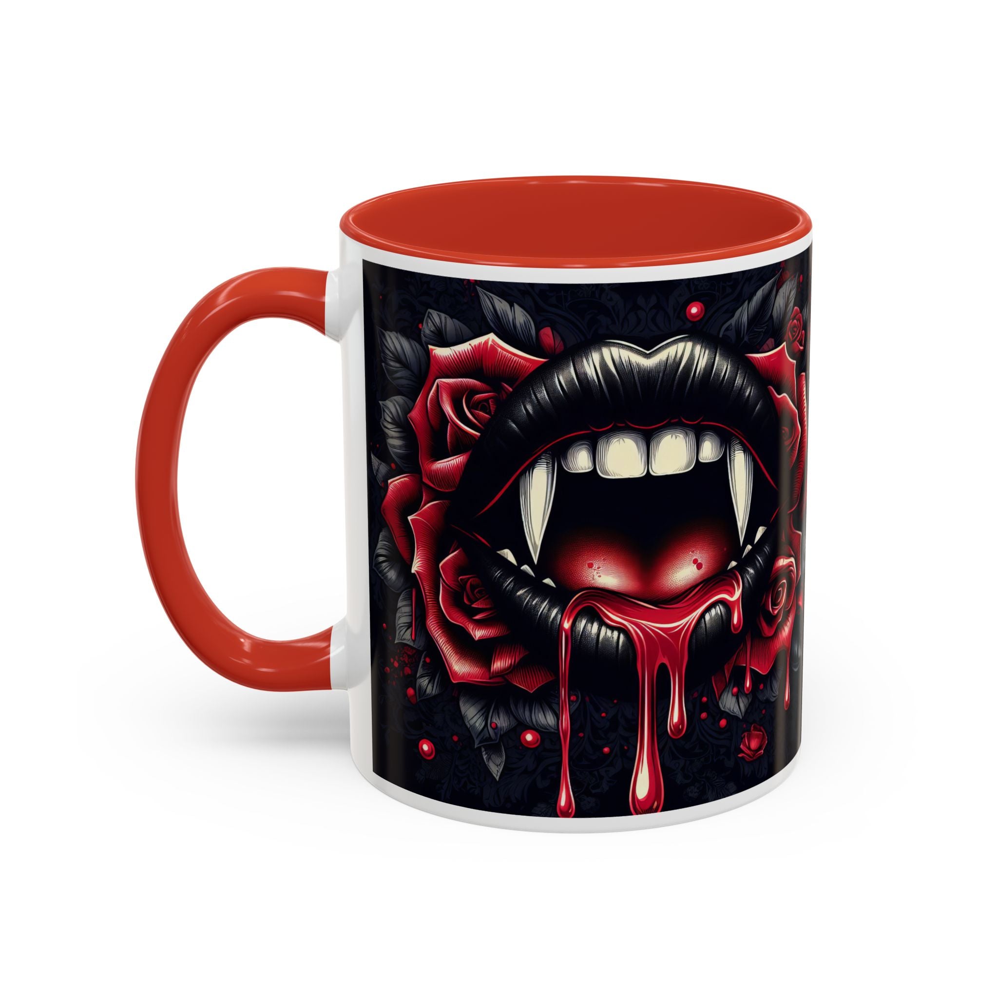 Gothic Vampire Rose Coffee Mug | Perfect for Halloween, Unique Gift, Dark Aesthetic, Gothic Decor, Horror Collectible