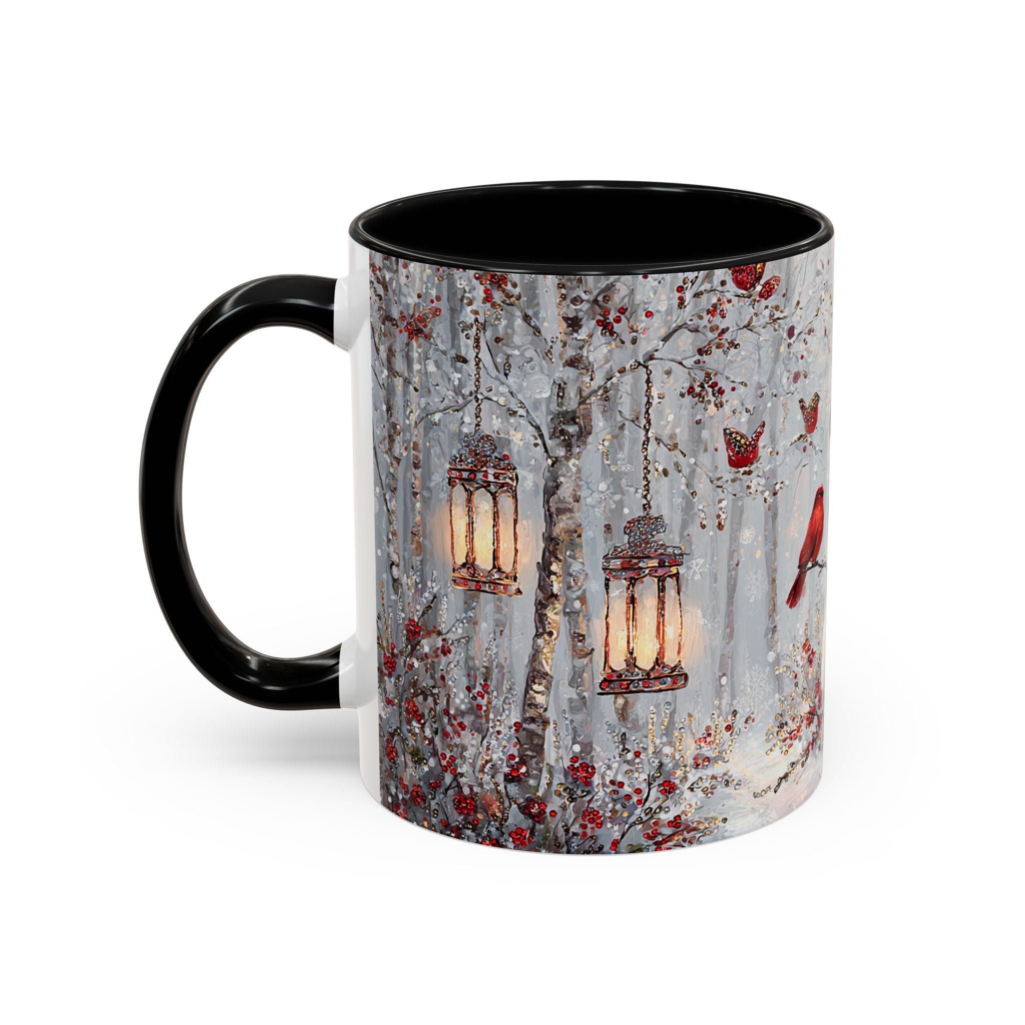 Winter Wonderland Coffee Mug - Snowman & Cardinals Design (11/15oz)
