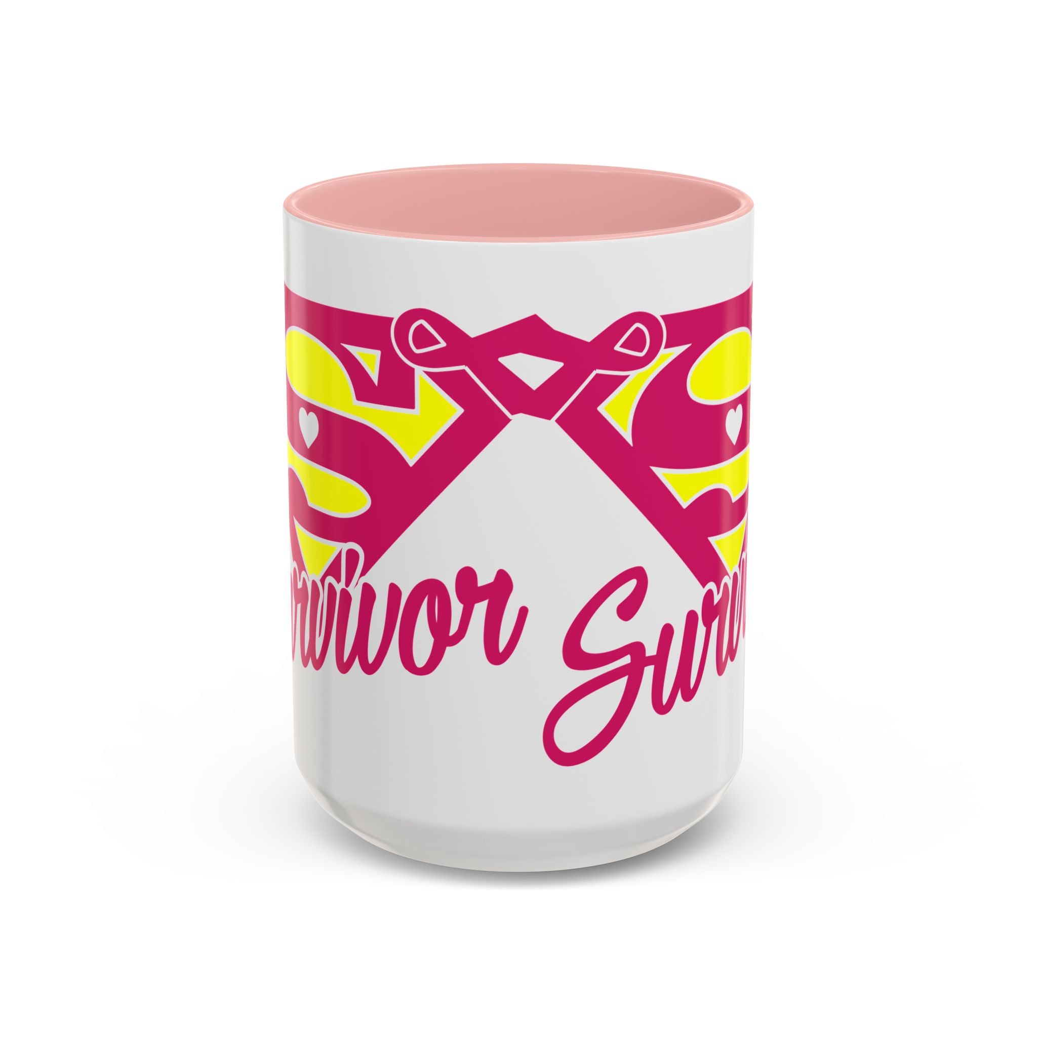 Survivor Mug 11oz & 15oz | Cancer Awareness, Motivational Gift, Empowerment, Superhero Theme, Unique Coffee Cup