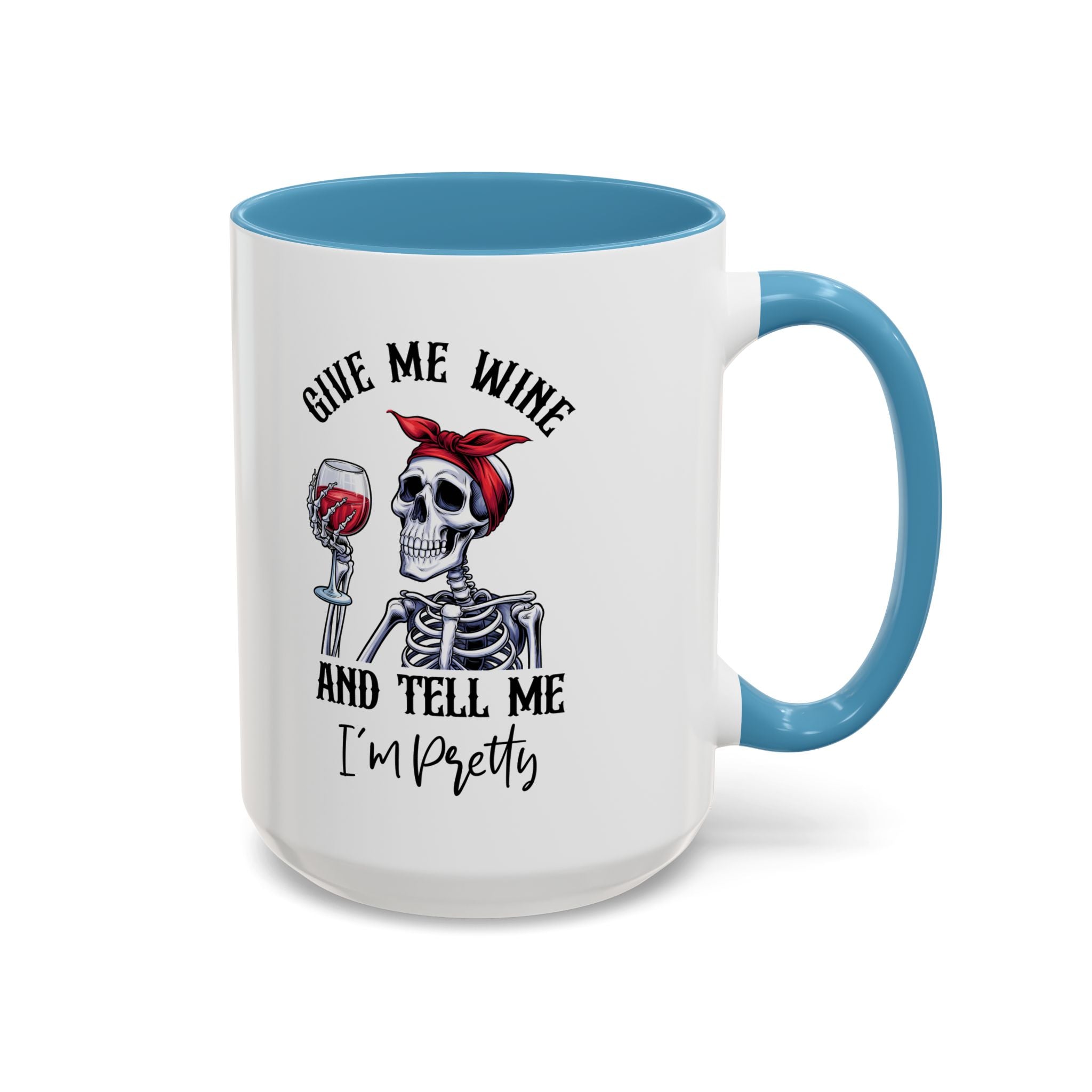 Skeleton Wine Coffee Mug, Funny Gift for Wine Lovers, Halloween Decor, Office Coffee Cup, Unique Skeleton Mug