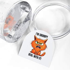 Grumpy Cat Snow Globe, Whimsical Decor, Cute Gifts, Funny Home Accent, Collectible Keepsake, Cat Lover Present