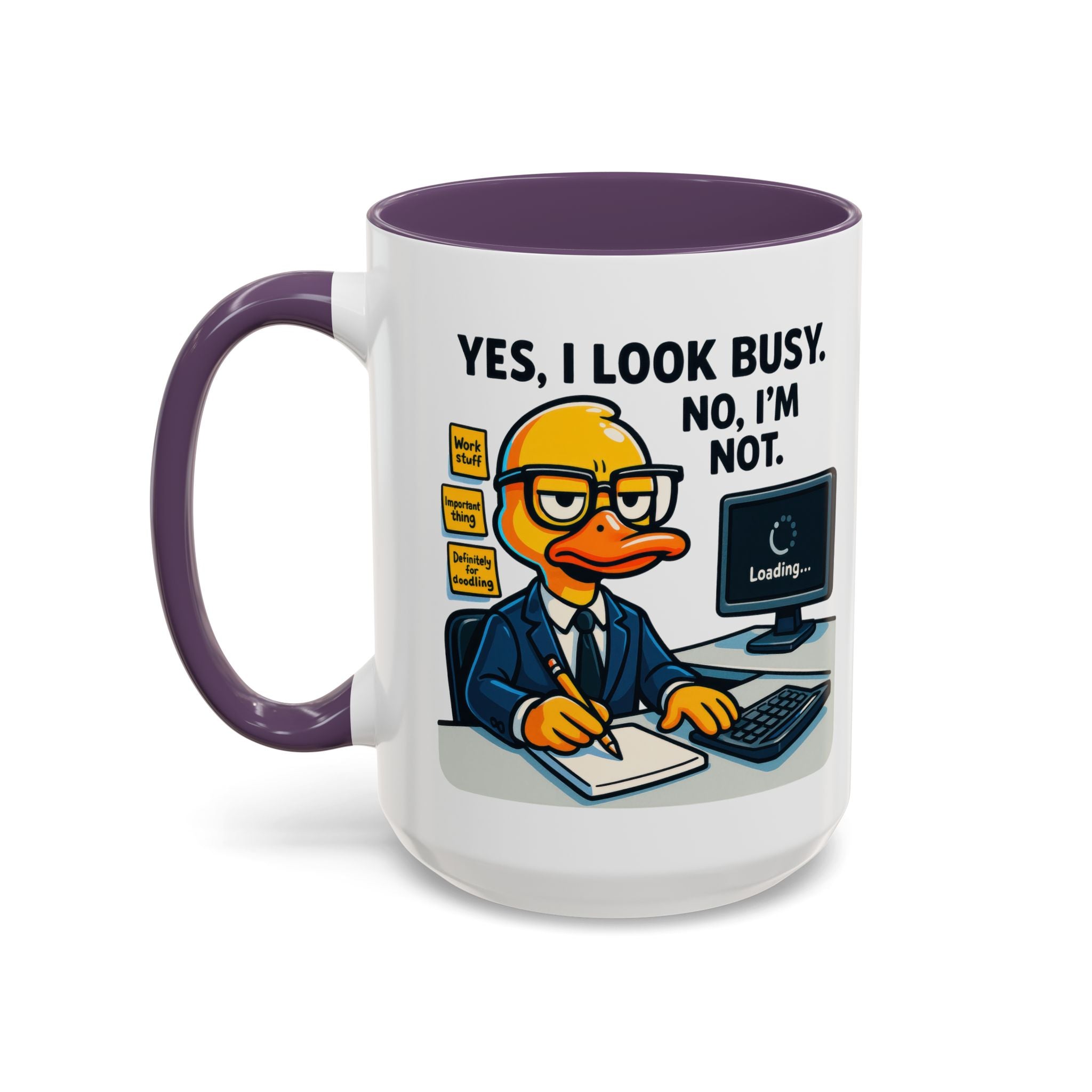 Funny Office Mug, Quirky Coffee Cup, Duck Humor Mug, Gift for Coworkers, Cute Desk Mug
