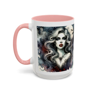 Gothic vampire Elegance Coffee Mug,  Halloween Decor, Dark Art Mug, Spooky Homeware
