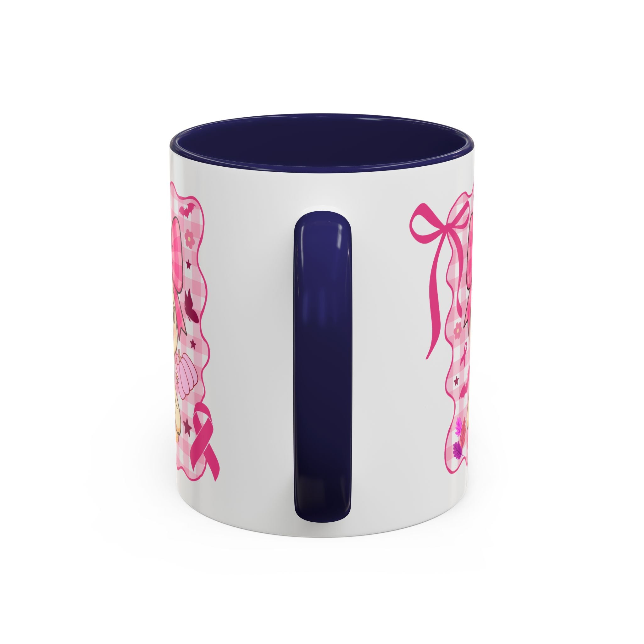 Pink Ribbon Duck Coffee Mug for Breast Cancer Awareness, Cute Gift for Her, Supportive Breast Cancer Mug, Unique Coffee Cup, Holiday Present