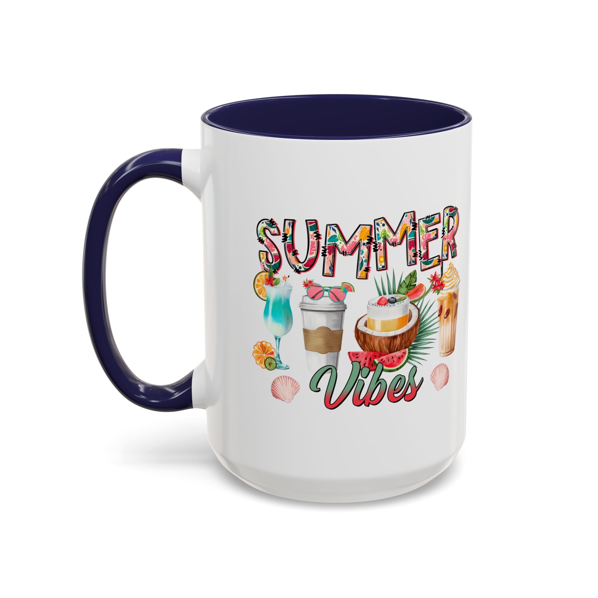 Summer Vibes Accent Coffee Mug - 11oz & 15oz - Perfect for Sunny Days & Celebrations