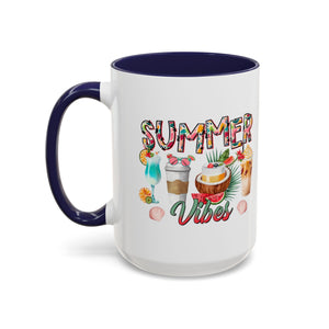 Summer Vibes Accent Coffee Mug - 11oz & 15oz - Perfect for Sunny Days & Celebrations