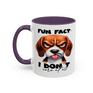 Funny Dog Accent Coffee Mug - Beagle Lover Gift, Pet Owner Present, Unique Animal Mug, Quirky Home Decor, Fun Fact Design