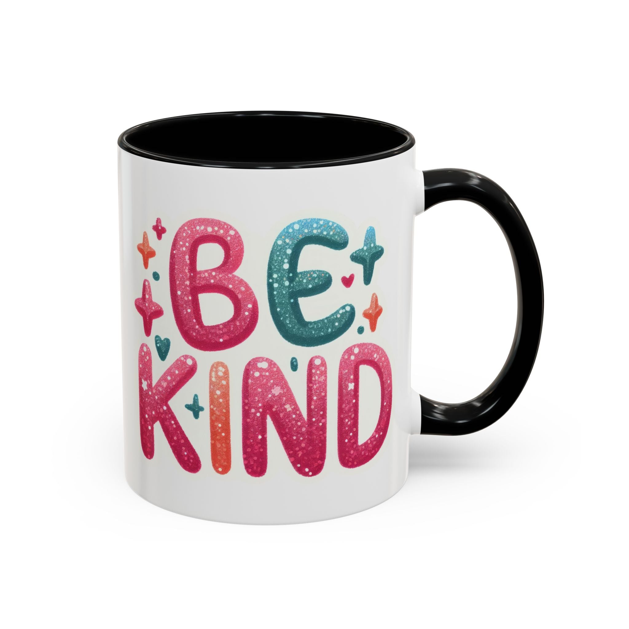 Be Kind Accent Coffee Mug – Colorful Positive Message 11/15oz