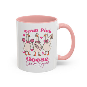cancer awareness Team Pink Goose Cheer Squad Coffee Mug - Cute Animal Mug for Fun Gifts,   Home Decor/Office Use