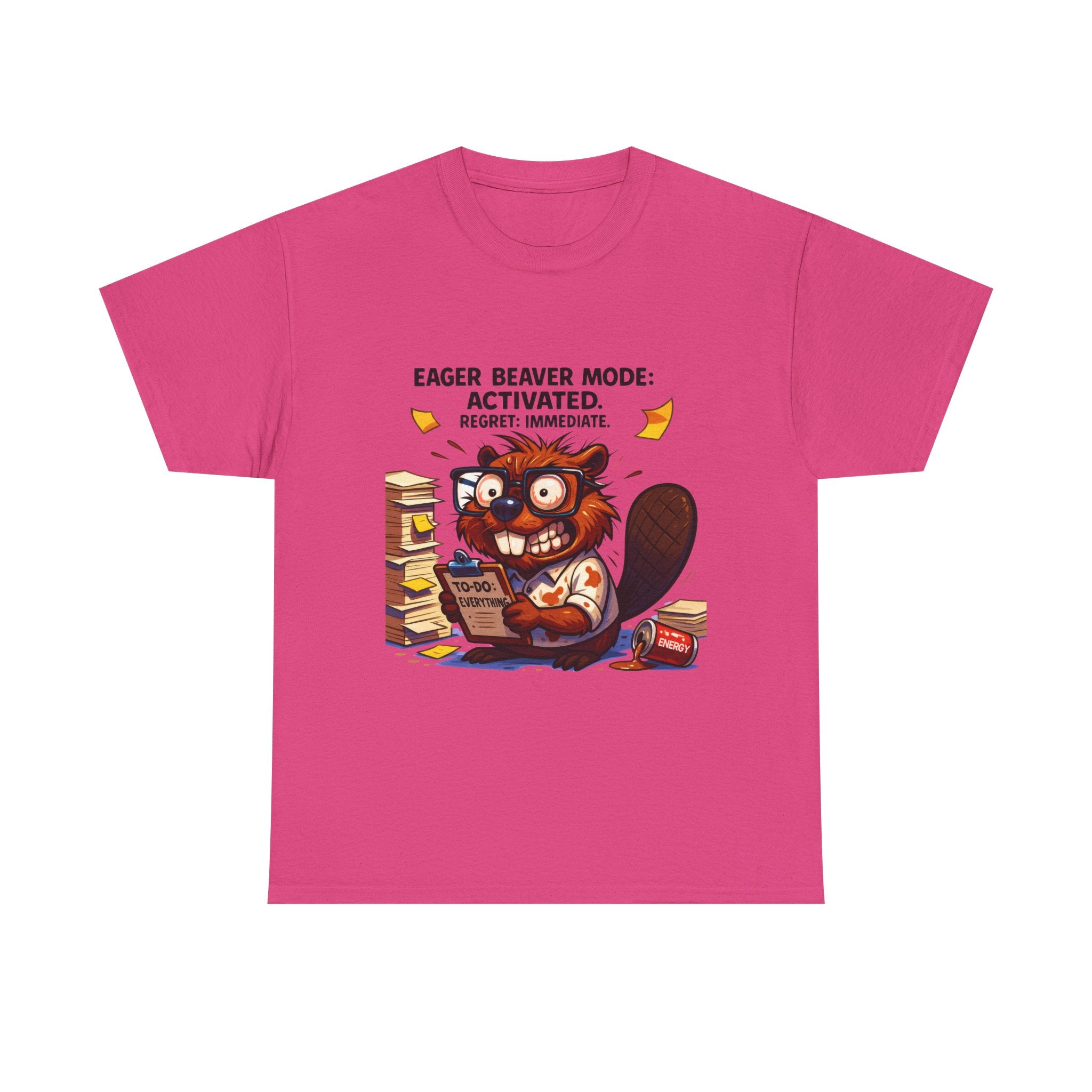 Eager Beaver Unisex Tee: Fun Gift for Book Lovers, Cozy Casual Wear, Quirky Graphic Tee, Perfect for Reading Festivals, Birthday Gift