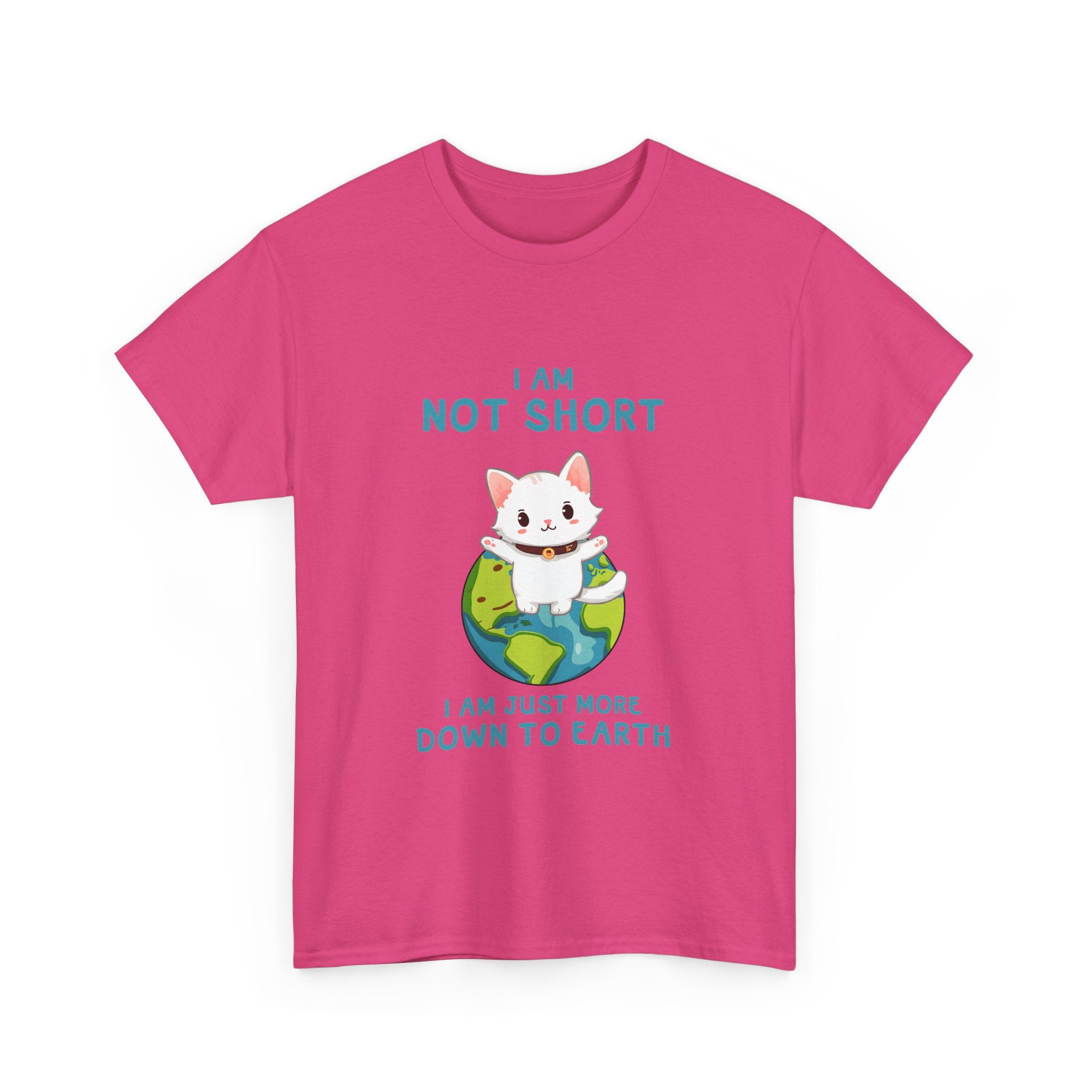 Cute Cat Earth T-Shirt, Funny Tee  Gift for Cat Lovers, Short Awareness Message, Casual Wear, Animal Lover Apparel