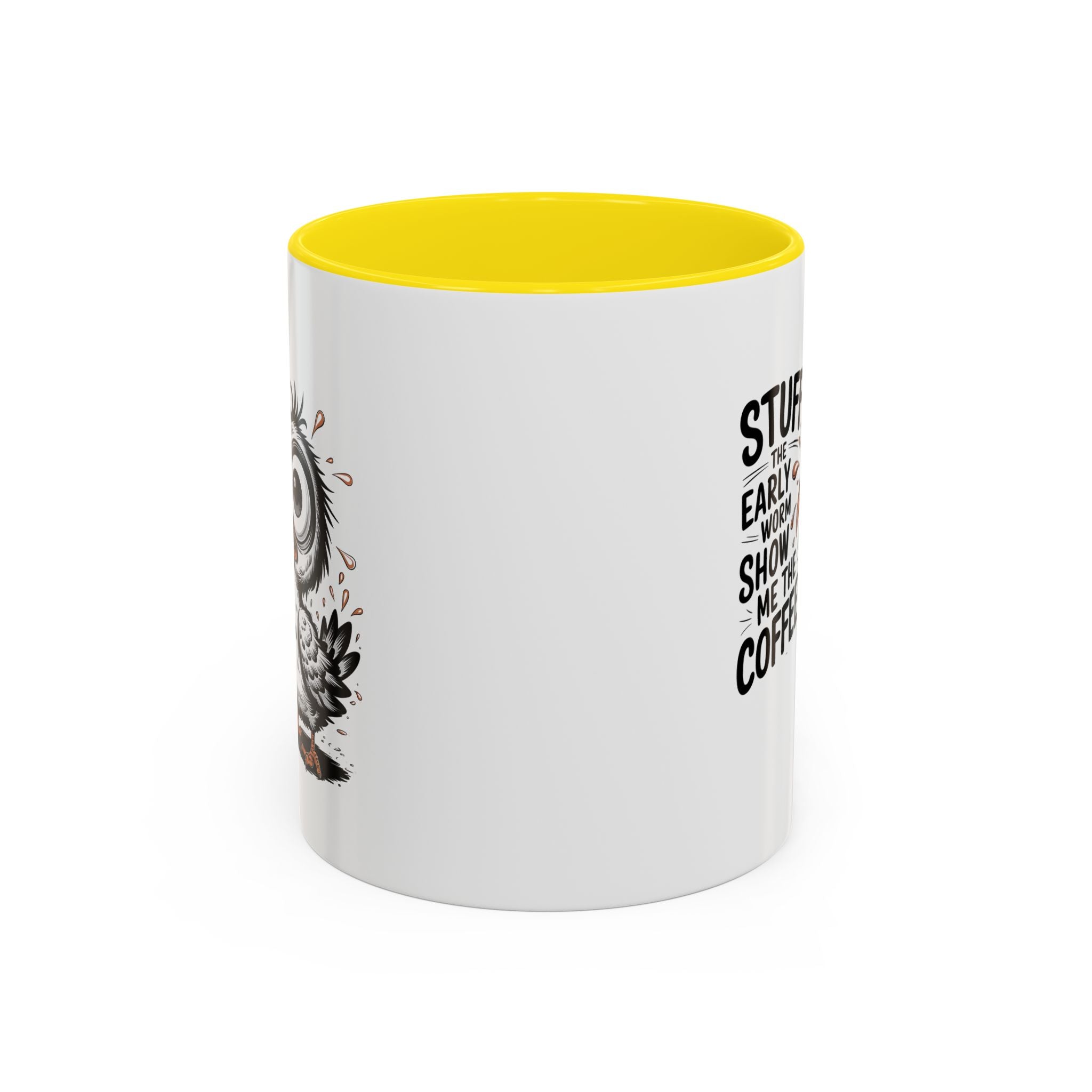 Quirky Coffee Mug with Owl Design | Gift for Coffee Lovers, Unique Office Mug, Fun Morning Coffee Cup, Bird-Themed Mug, Early Bird Gift