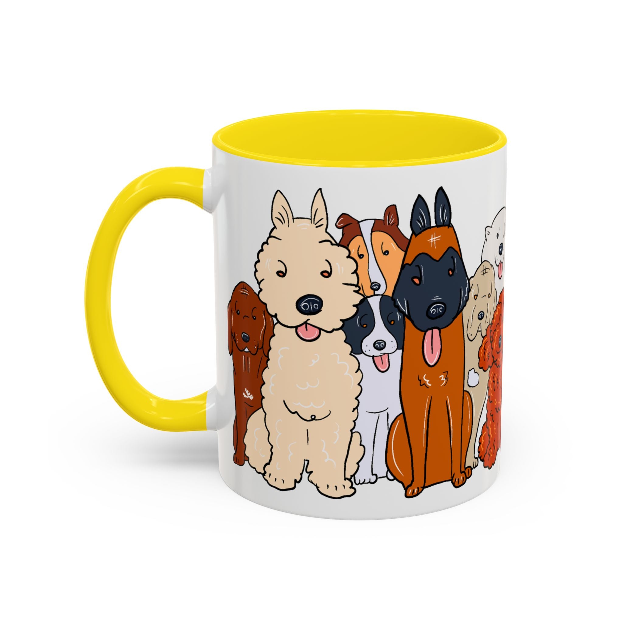 Cute Dog Breed Accent Coffee Mug, Pet Lover Gift, Canine Mug, Gifts for Dog Owners, Puppy Lover Mug