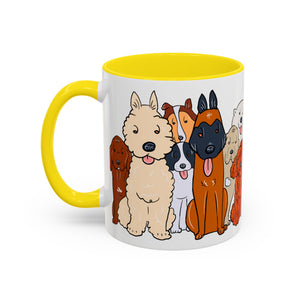 Cute Dog Breed Accent Coffee Mug, Pet Lover Gift, Canine Mug, Gifts for Dog Owners, Puppy Lover Mug