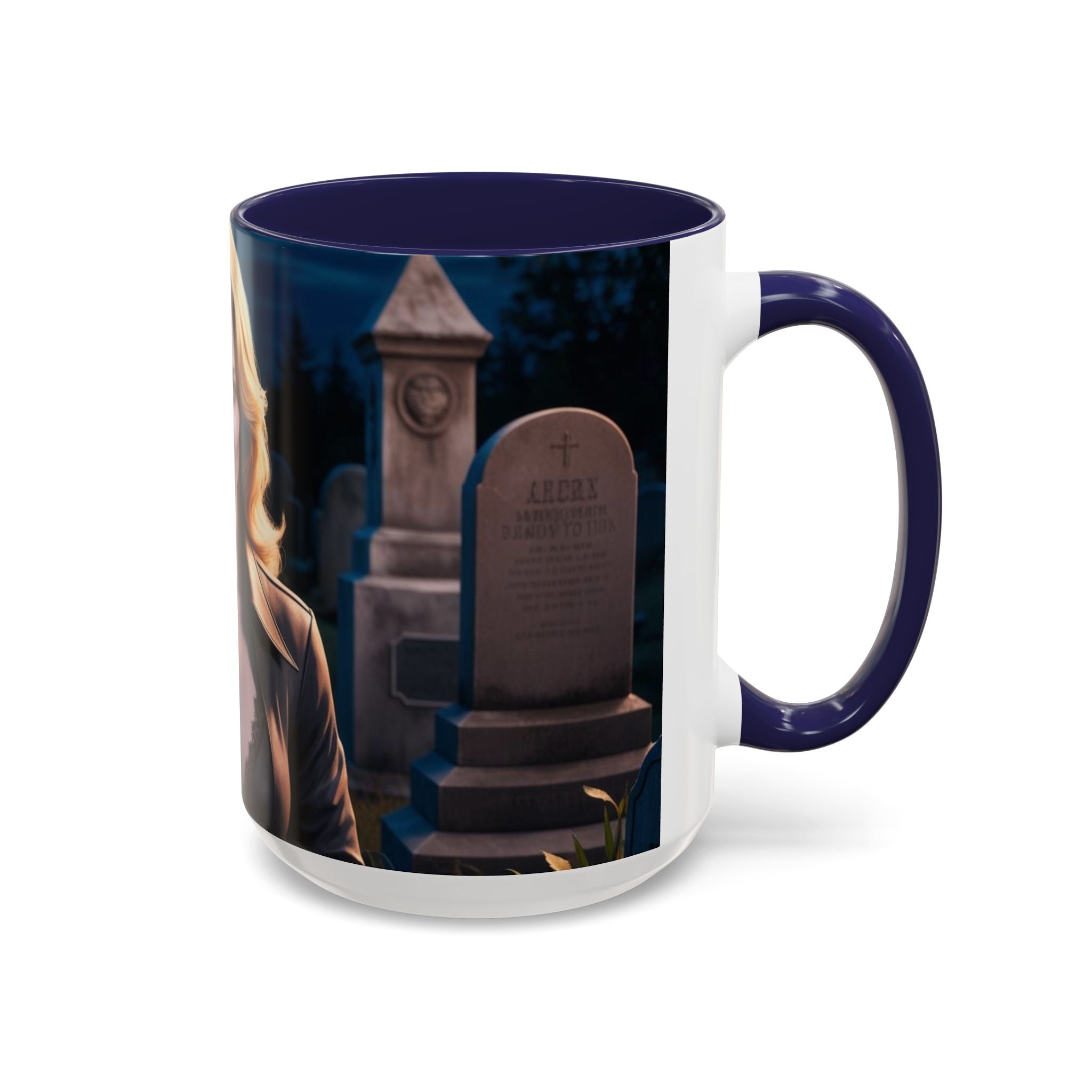 Vampire Beauty Coffee Mug – Gothic Graveyard Accent Mug fantasy horror